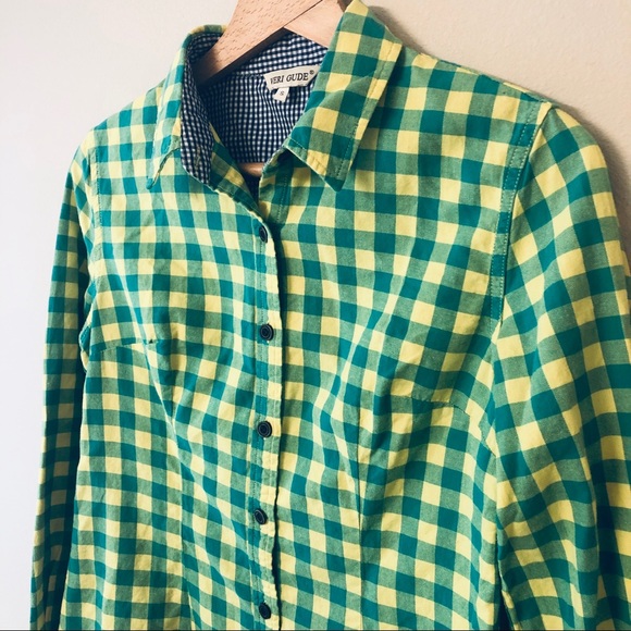 Veri Gude Button Down Shirt Plaid Check & Gingham Size Small - Picture 4 of 8